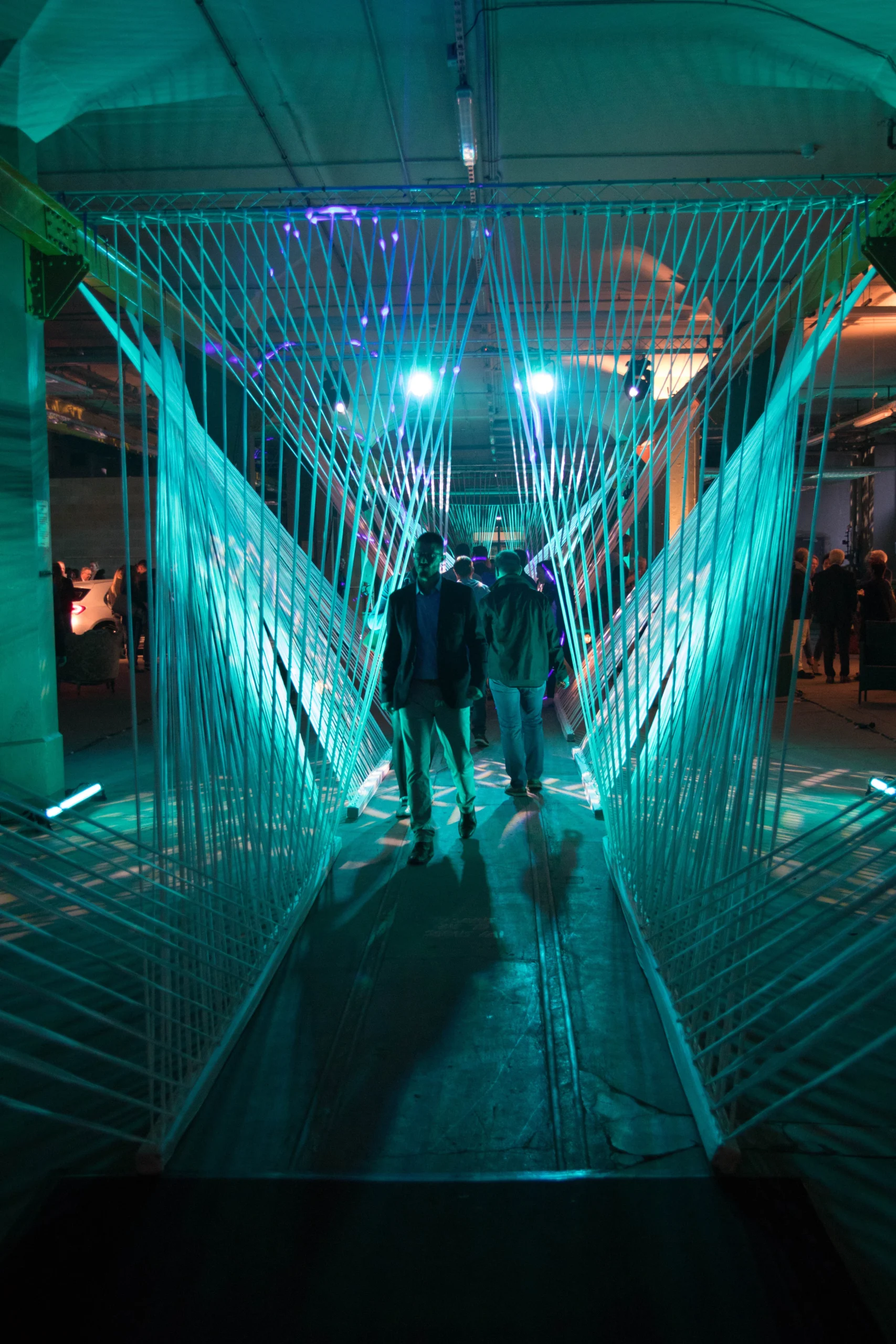 Scénographie corporative Laval éclairage dynamique soirée Vieux-Saint-François · INNOV'events