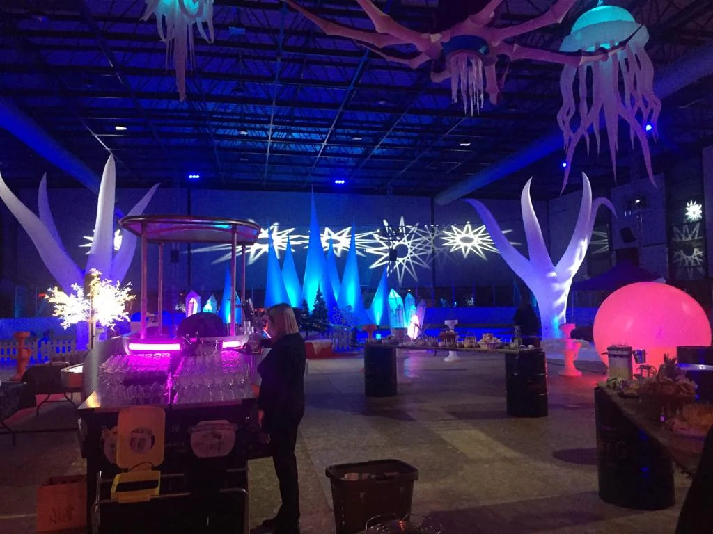 Multi-zone LED furniture Montreal, LED zones corporate convention · INNOV'events