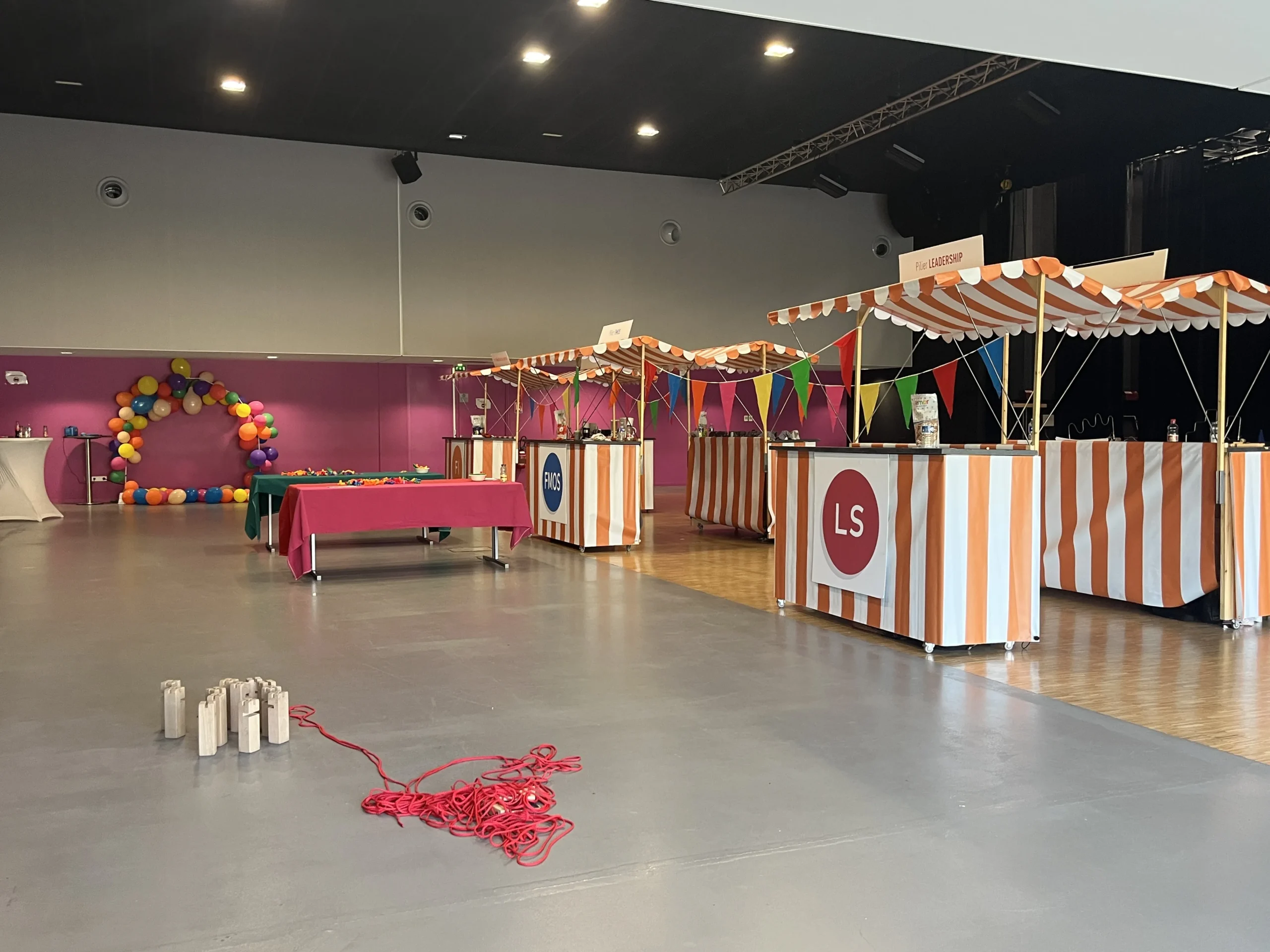 Fête foraine entreprise Laval soirée éclairages festifs et kiosques · INNOV'events