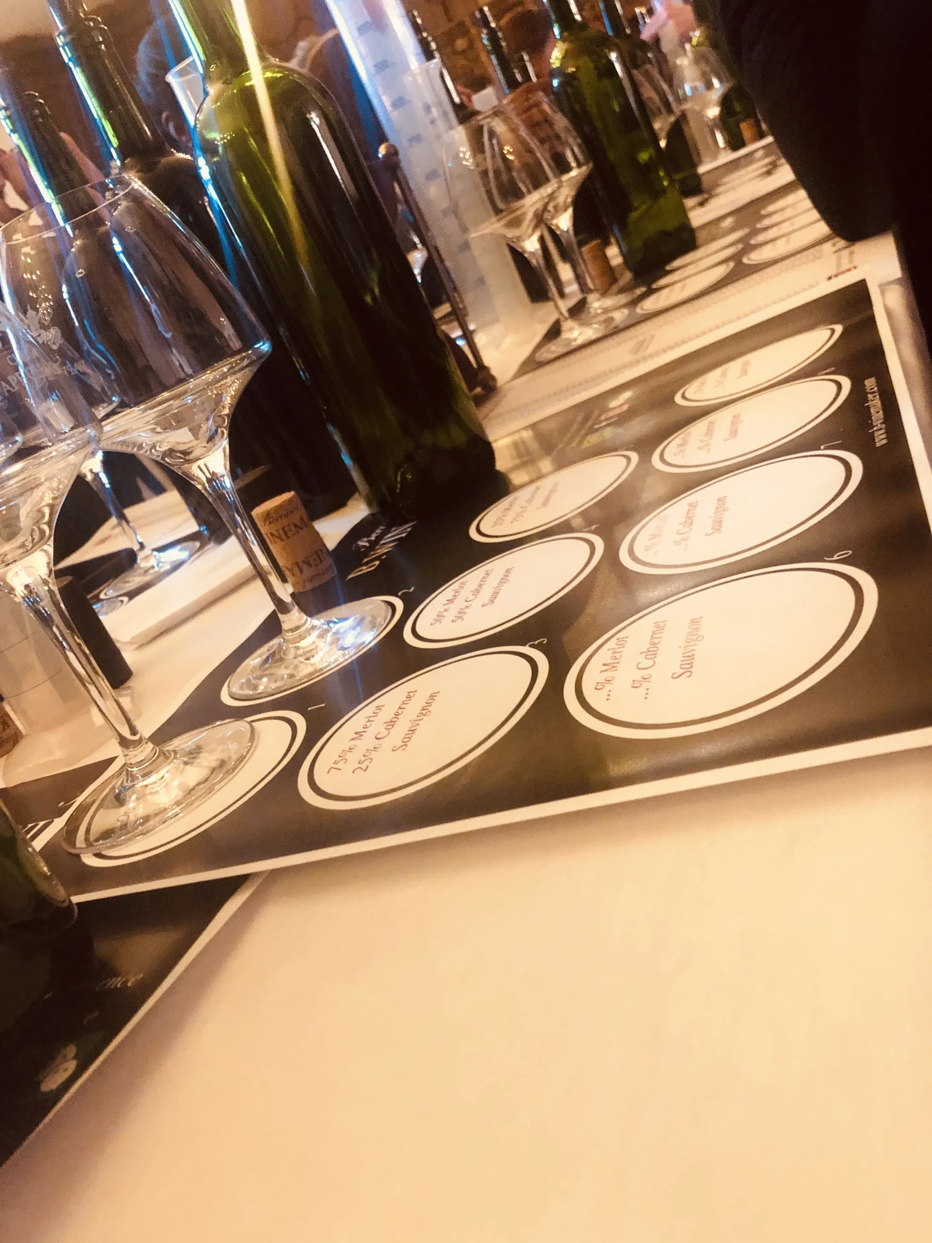 Atelier vins entreprise Laval formateur présentant les cépages au groupe · INNOV'events
