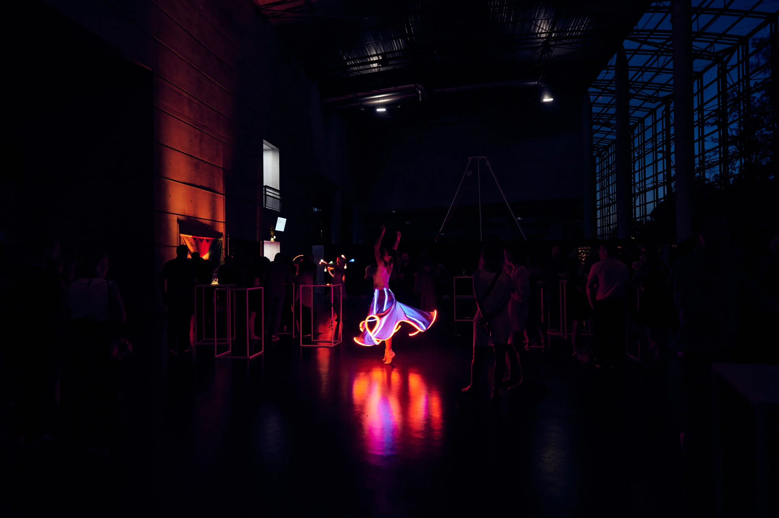 Light painting entreprise Trois-Rivières soirée restitution collective · INNOV'events