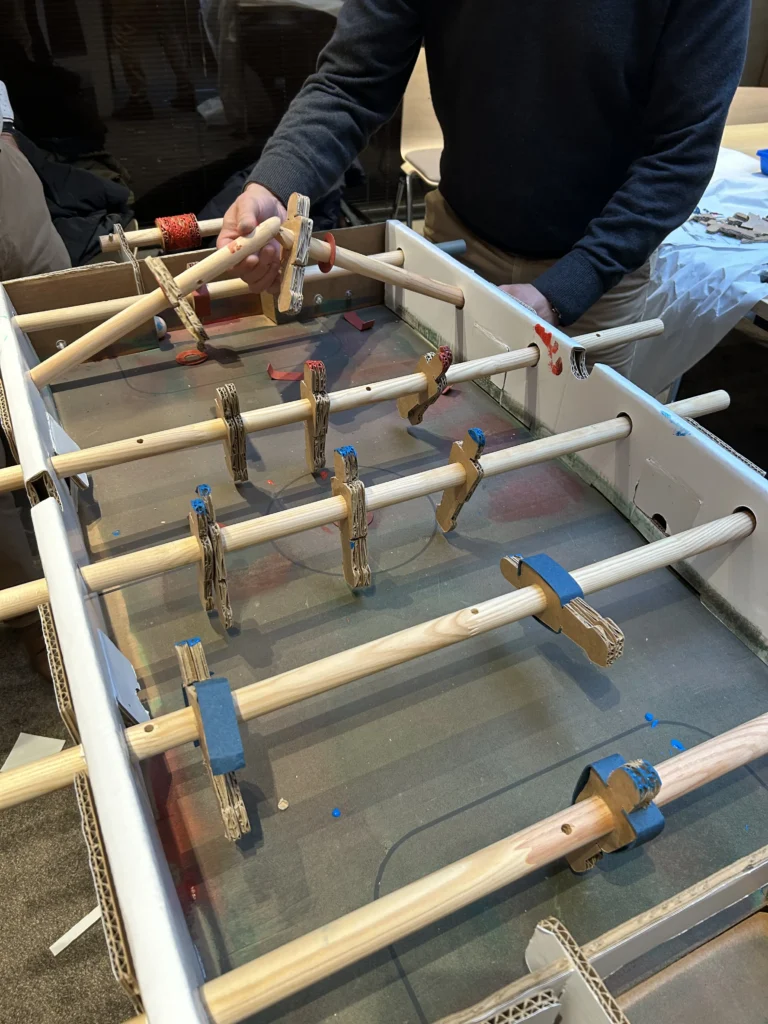 Corporate Foosball Build Activity in Laval.