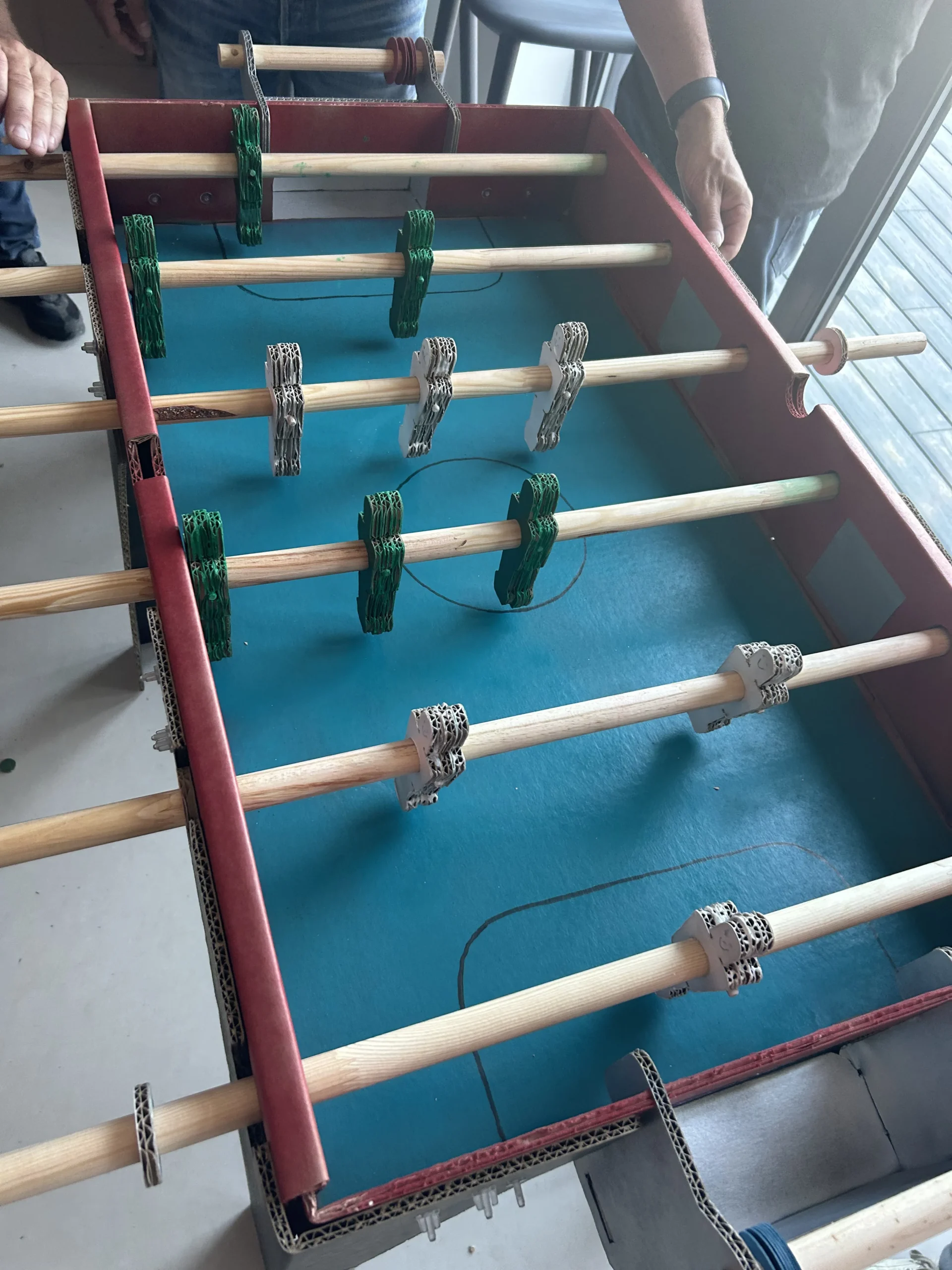 Corporate foosball tournament Laval groups lined up at Centre Laval · INNOV'events event organisation