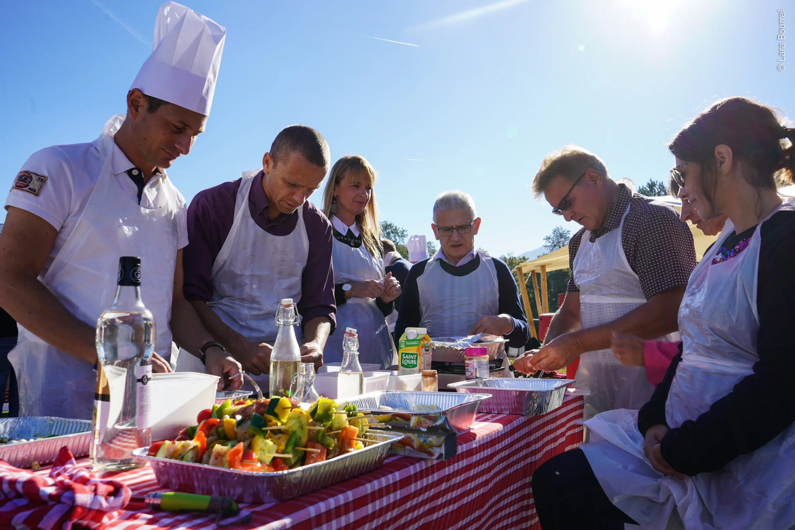Équipes en défi culinaire Québec cuisine vue sur le Saint-Laurent · INNOV'events