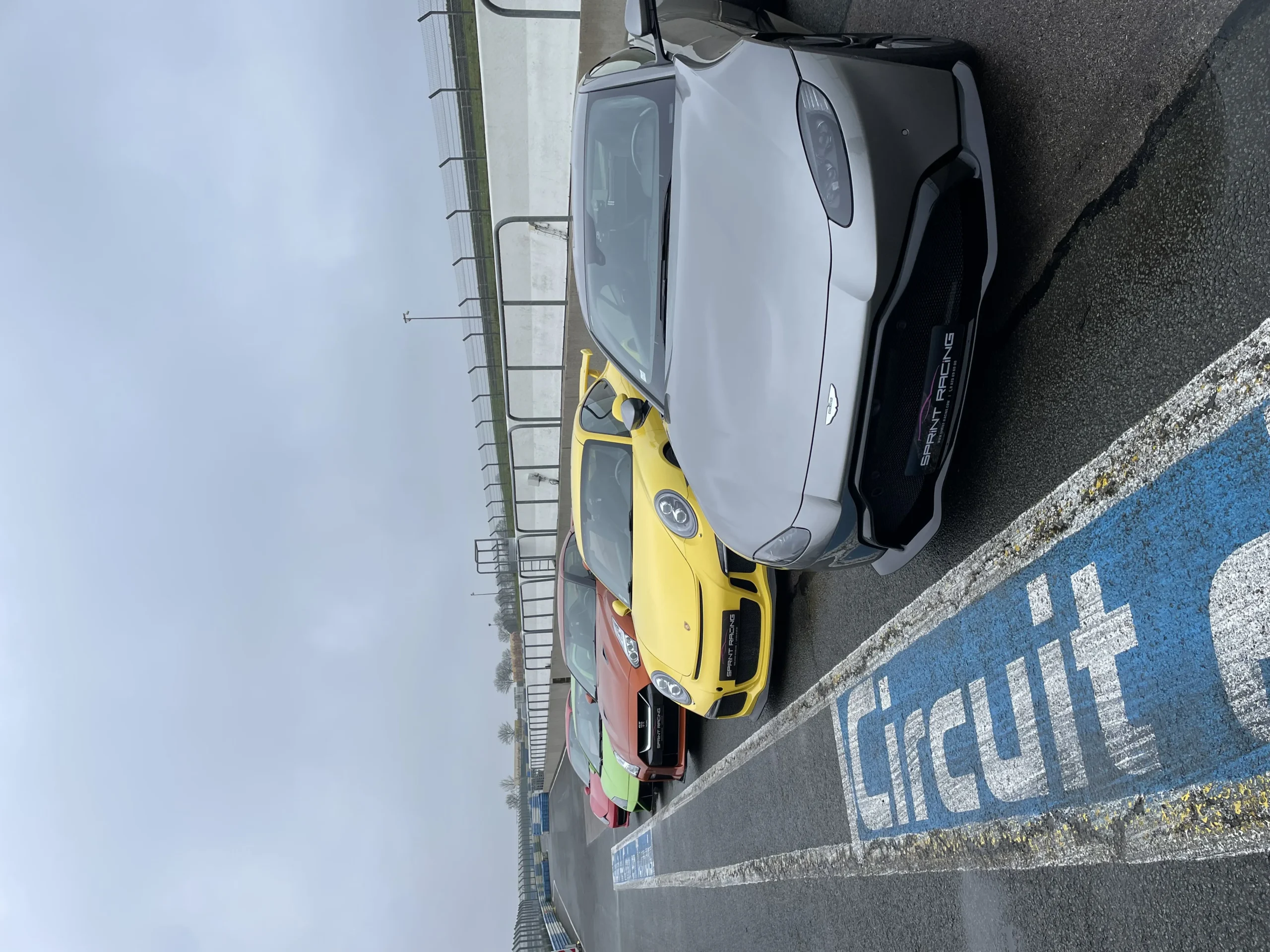 Event venue racing circuit simulation Trois-Rivieres St. Lawrence River view from the grandstand · INNOV'events