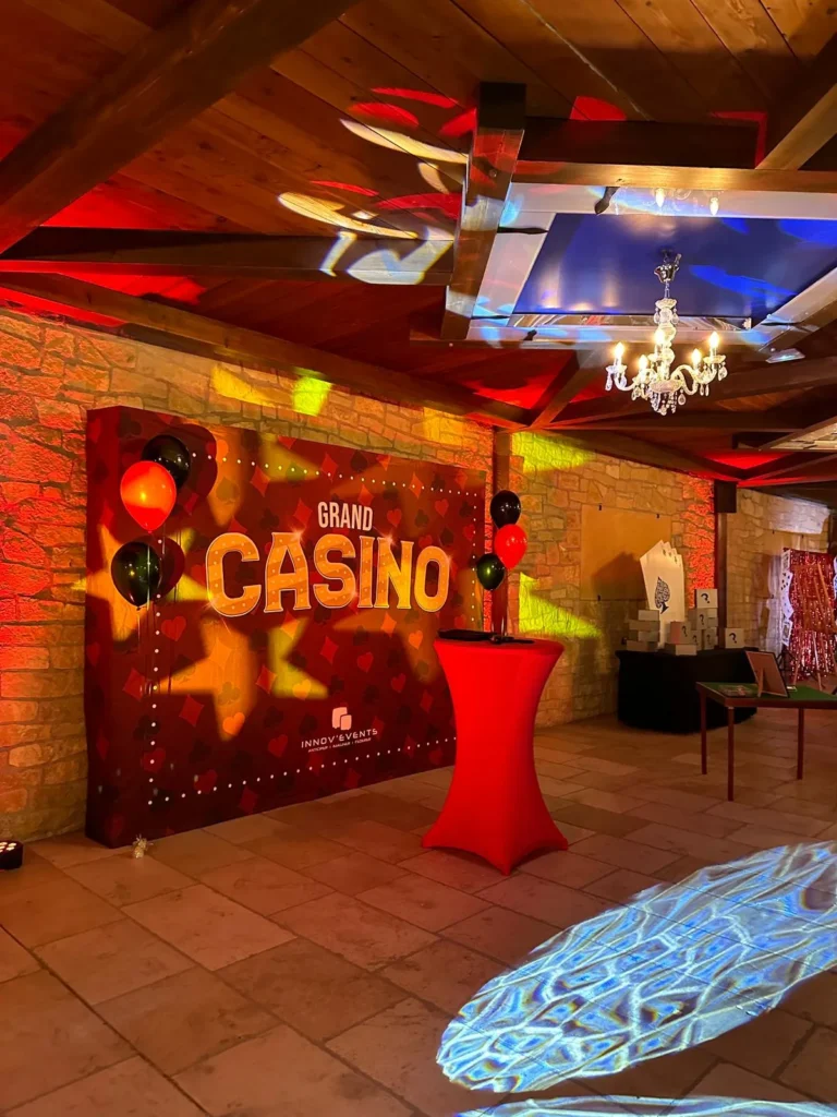 Corporate event décor design and production in Laval.