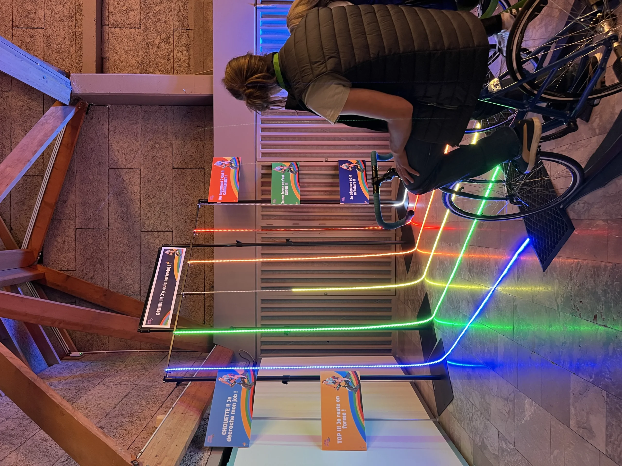 Ski simulator Trois-Rivieres team tournament immersive screen indoor atmosphere · INNOV'events