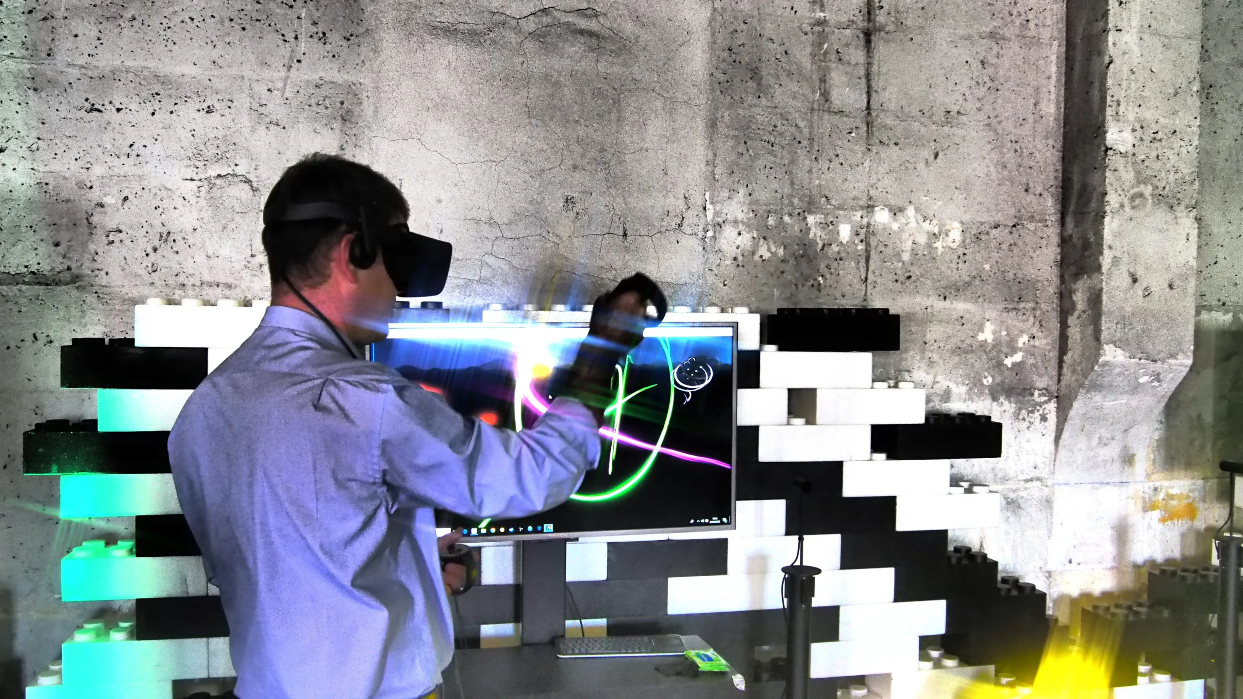 réalité virtuelle Québec participants en rotation défi VR simultané · INNOV'events