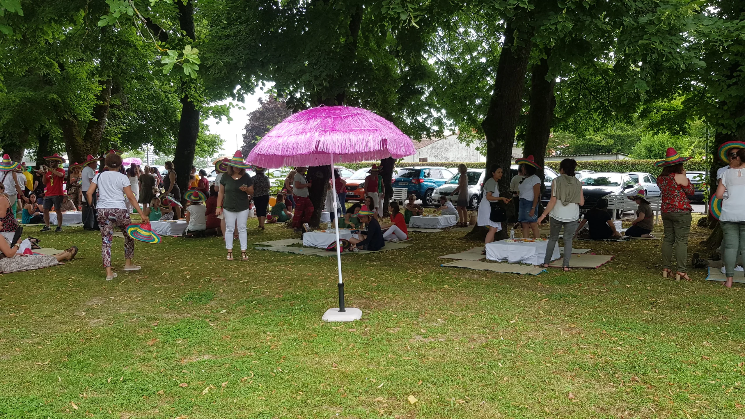 Corporate summer party venue Laval park and river view blue sky · INNOV'events