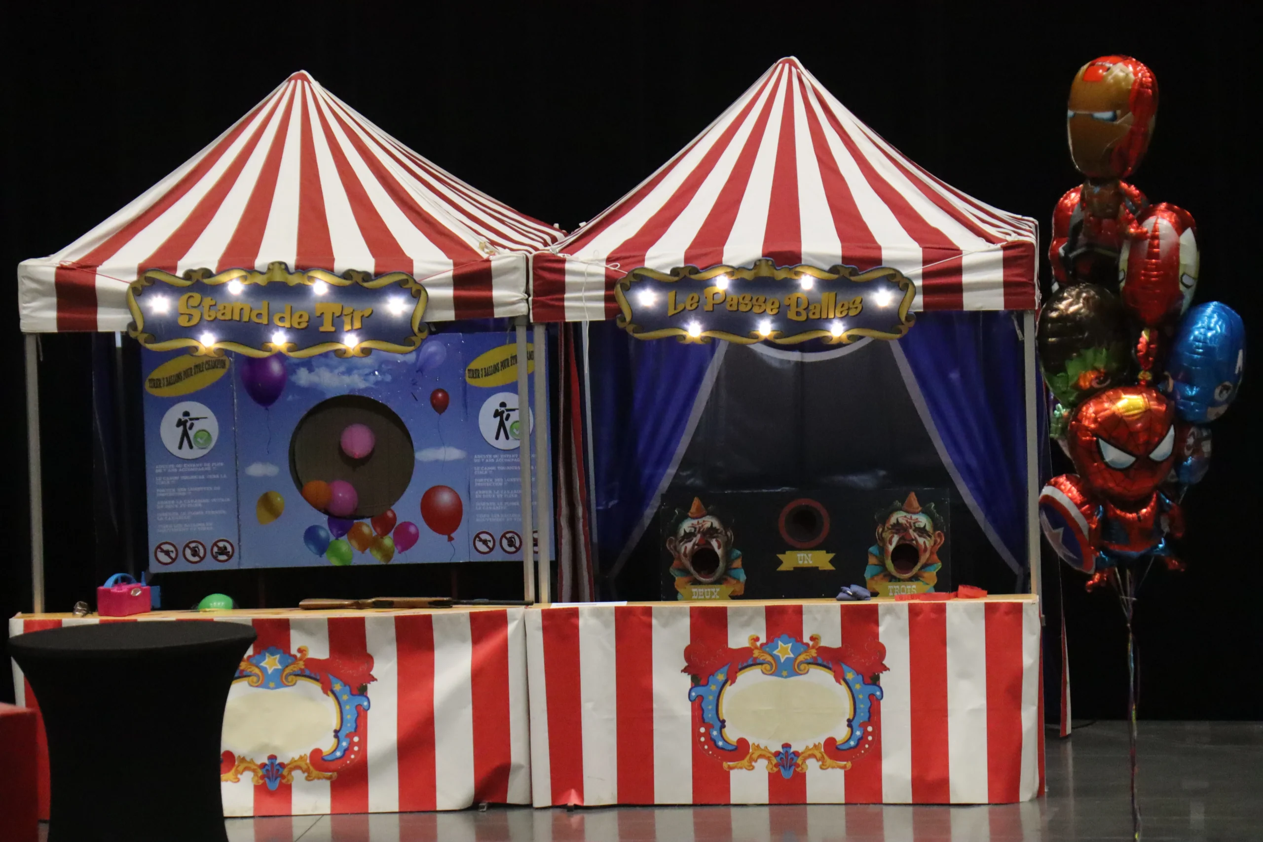 Large outdoor corporate carnival Montreal esplanade at Vieux-Port · INNOV'events