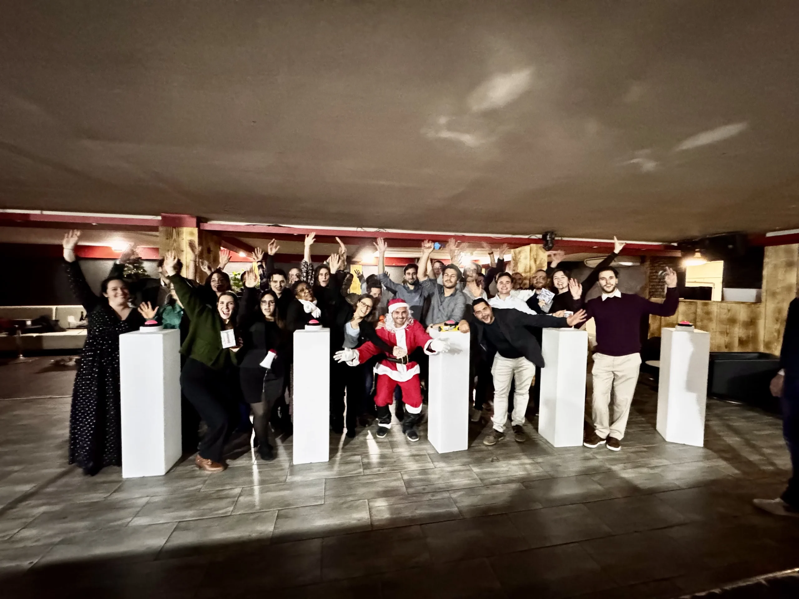 Adults-only employee evening corporate Santa Laval Christmas party Chomedey · INNOV'events
