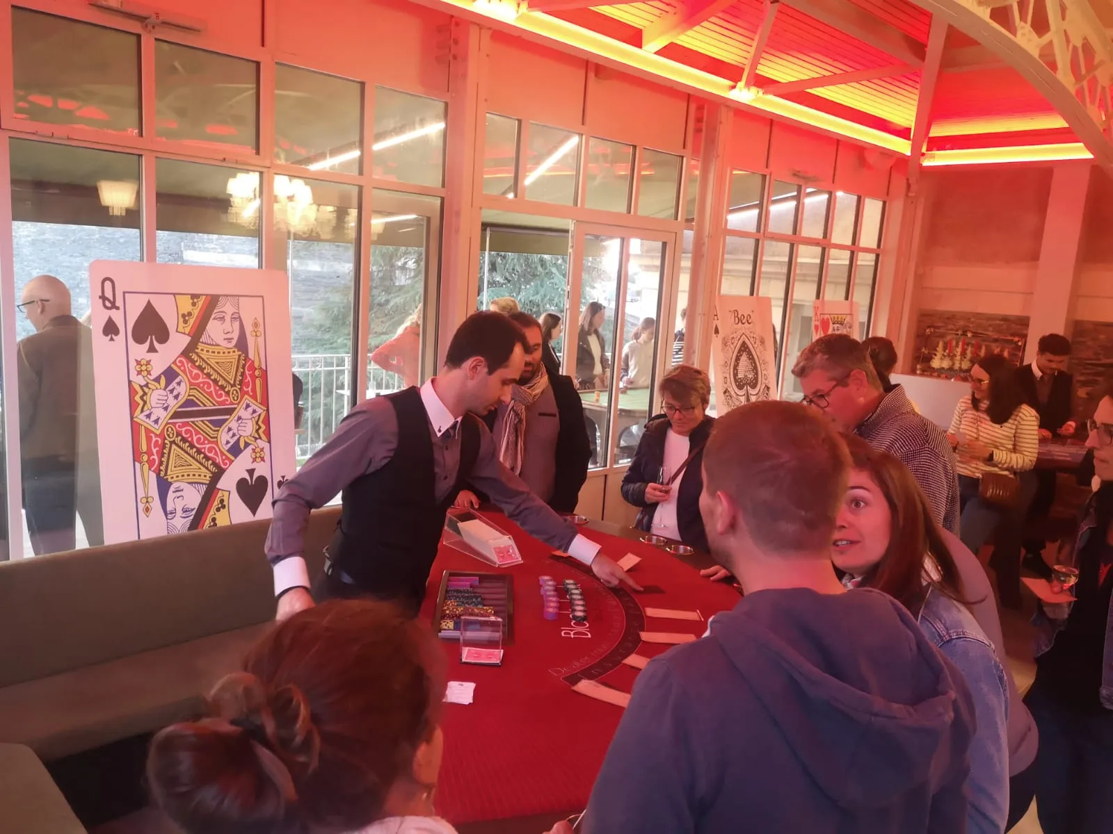 Dîner casino du vin Montréal accord mets-vins table de soirée corporative · INNOV'events